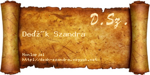 Deák Szandra névjegykártya